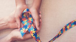 Autism Ribbon with Hands